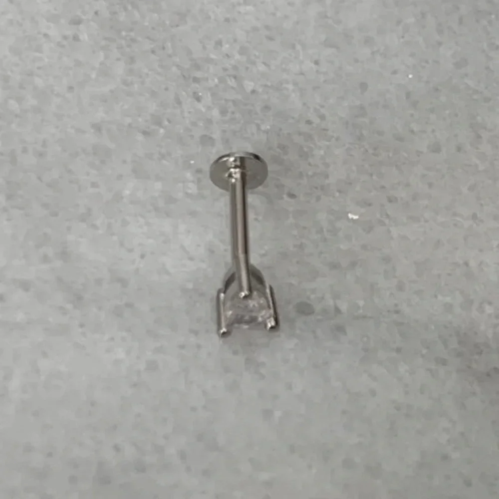 COPY - Sterling Silver Crystal Tear Drop Cartilage Earring - Picture 2 of 3